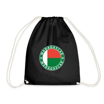 Madagascar - Drawstring Bag - black - Front