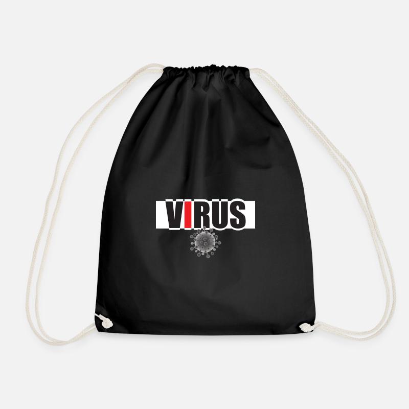 Virus - Drawstring Bag - black