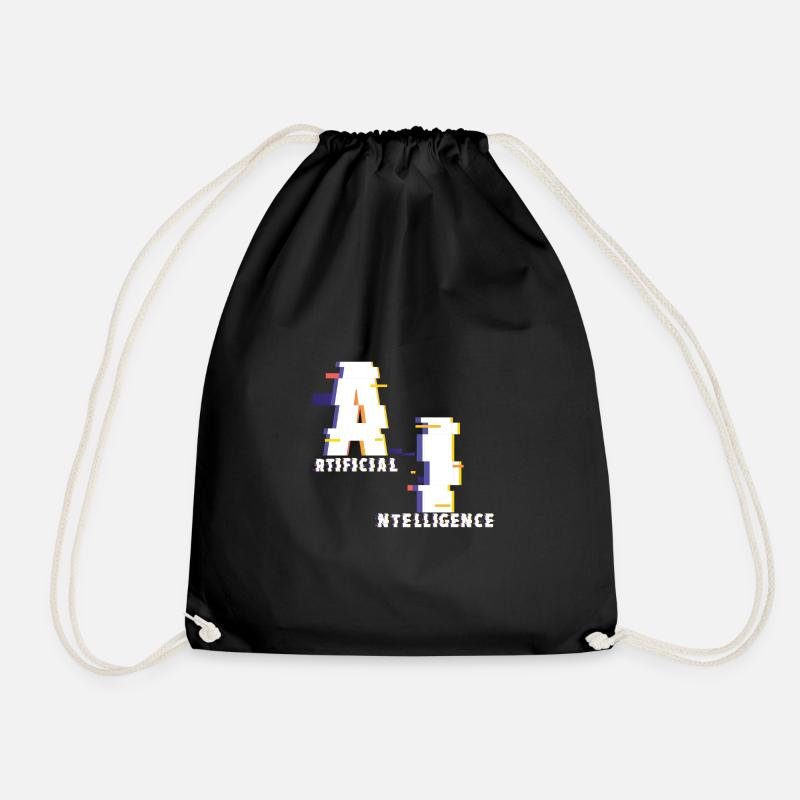 Artificial intelligence - Drawstring Bag - black