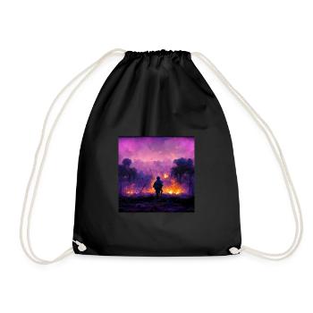 Sauvons la planète. - Sac de sport léger - noir - Devant