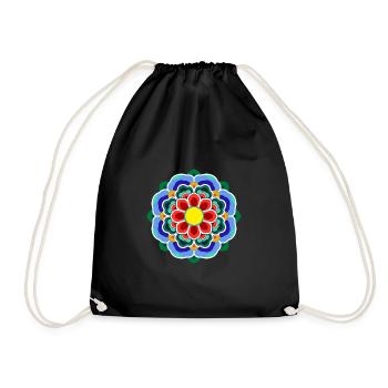 Dancheong 단청 - single (Ver.4) - Drawstring Bag - black - Front