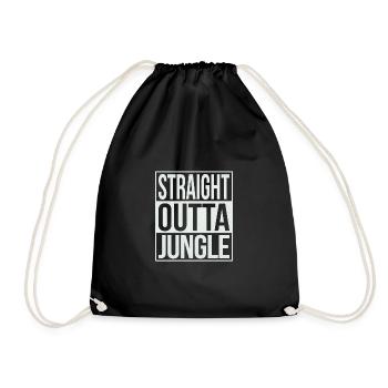 Straight Outta Jungle - Drawstring Bag - black - Front