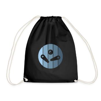 Pinball Pinball Finger blue Pinball Machine - Drawstring Bag - black - Front