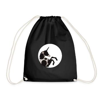 Unicorn watercolor - Drawstring Bag - black - Front