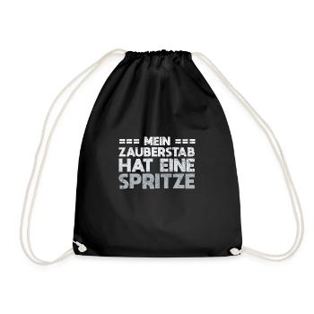 Mein Zauberstab Hat Eine Spritze - Turnbeutel - Schwarz - Vorne