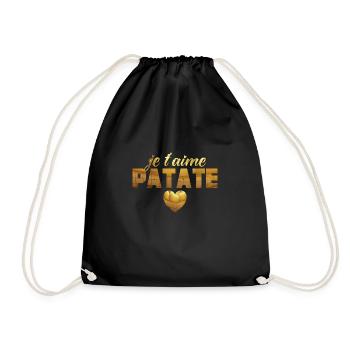 Je T'aime Patate Saint Valentin Humour Couple - Sac de sport léger - noir - Devant