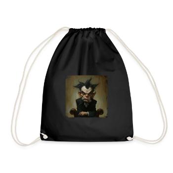 Stern face - Drawstring Bag - black - Front