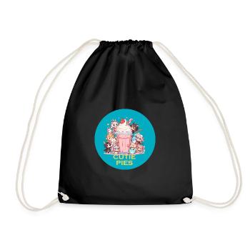 Cutie Pies - Drawstring Bag - black - Front
