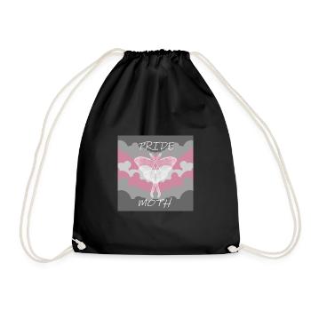 PRIDE MOTH DEMIGIRL - Drawstring Bag - black - Front