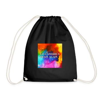 Give America Brain Again - buntes Design colorful - Turnbeutel - Schwarz - Vorne