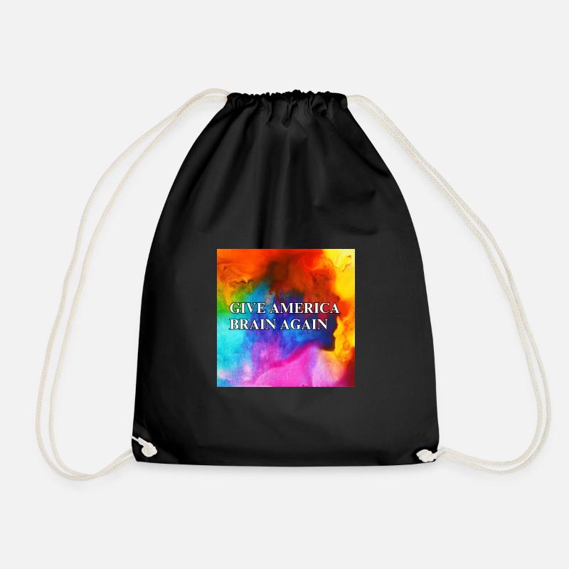 Give America Brain Again - buntes Design colorful - Turnbeutel - Schwarz