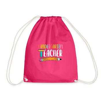 Back To School Kindergarten Teacher - Turnbeutel - Fuchsia - Vorne
