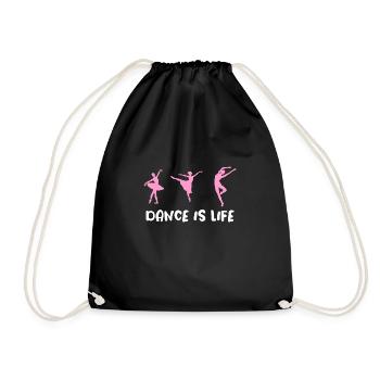 Balletttänzerin Ballerinas Vintage Sprüche - Turnbeutel - Schwarz - Vorne
