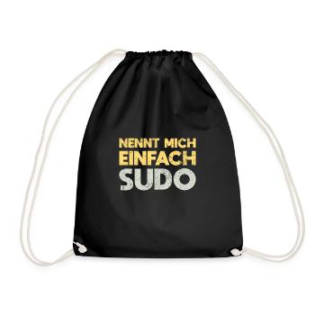 Nennt Mich Einfach Sudo - Turnbeutel - Schwarz - Vorne