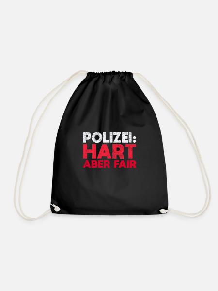 Polizei: Hart, Aber Fair - Turnbeutel - Schwarz