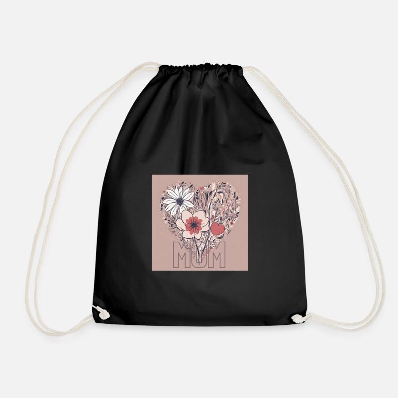 Mom Best Mom - Drawstring Bag - black