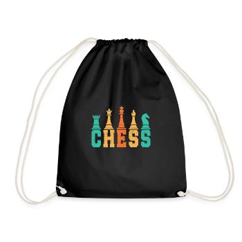 Chess Player Gift Chess Sport Chess Master - Drawstring Bag - black - Front