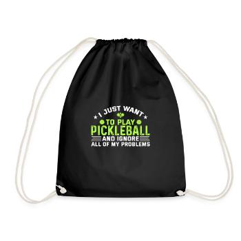 je veux juste jouer au pickleball - Sac de sport léger - noir - Devant