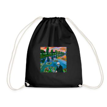 MONET ON LSD - Drawstring Bag - black - Front