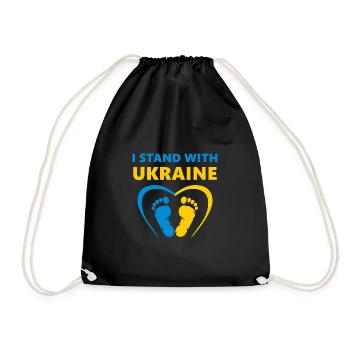 Je soutiens l’Ukraine - Sac de sport léger - noir - Devant