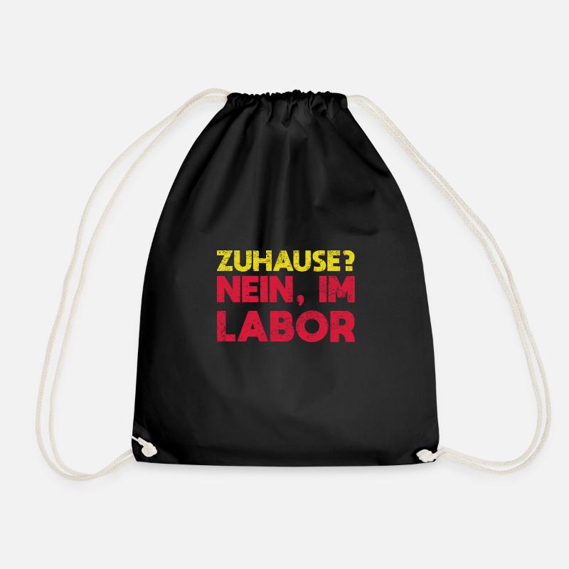 Zuhause? Nein, Im Labor - Turnbeutel - Schwarz