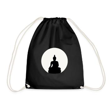 Moon Buddha - Turnbeutel - Schwarz - Vorne