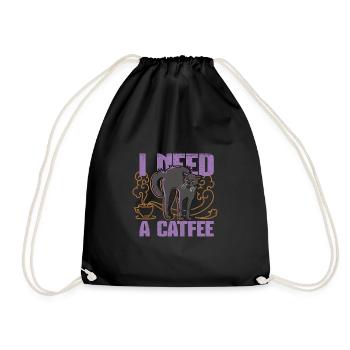 Catfee - Turnbeutel - Schwarz - Vorne