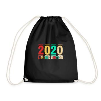 Geburtstagsgeschenk 2020 Limited Edition 2020 - Turnbeutel - Schwarz - Vorne