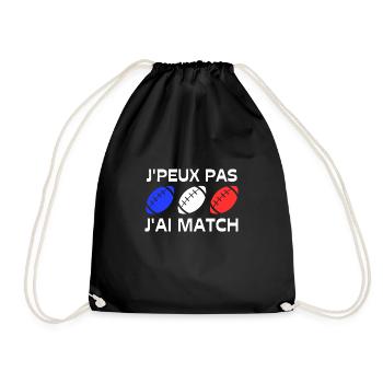 Teeshirt Rugby Comique J'ai match France - Sac de sport léger - noir - Devant