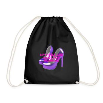 My Heels are made for running - Turnbeutel - Schwarz - Vorne