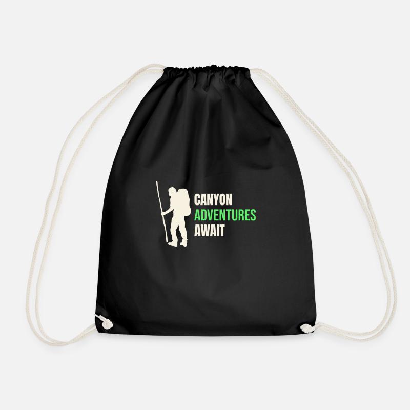 Canyon Adventures Await - Drawstring Bag - black