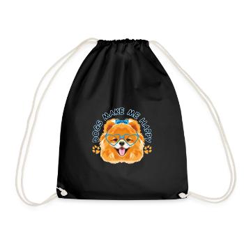 Les chiens me rendent heureux - Sac de sport léger - noir - Devant