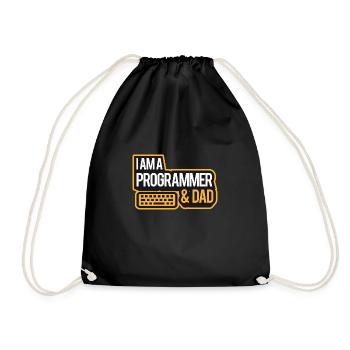 I'm A Programmer And Dad - Turnbeutel - Schwarz - Vorne