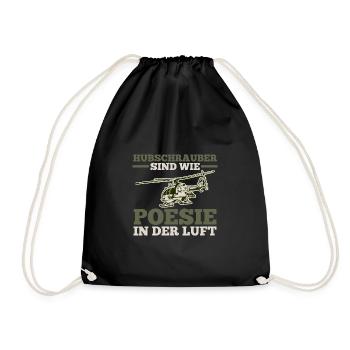 Pilot Helicopter Helicopter - Drawstring Bag - black - Front