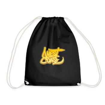 West Coast - Drawstring Bag - black - Front