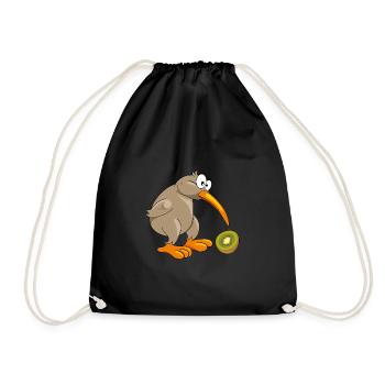 Drôle d’oiseau kiwi - Sac de sport léger - noir - Devant
