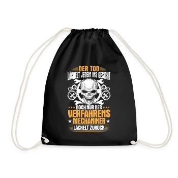 Verfahrensmechaniker Lächeln Geschenk Geschenkidee - Turnbeutel - Schwarz - Vorne