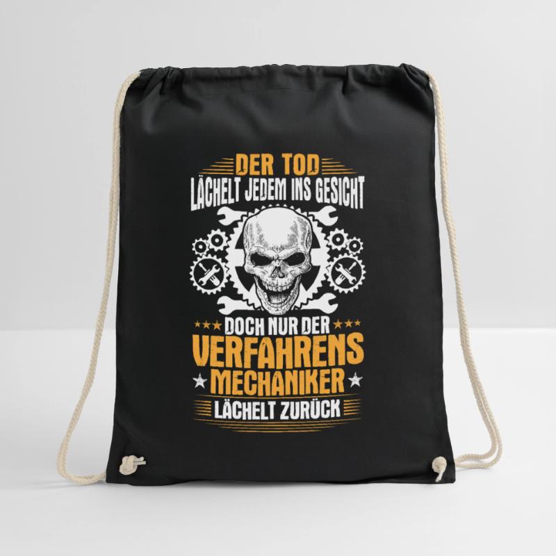 Process mechanic smile gift gift idea Drawstring Bag