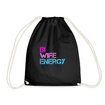 Bi Wife Énergie LGBTQ - Sac de sport léger - noir - Devant