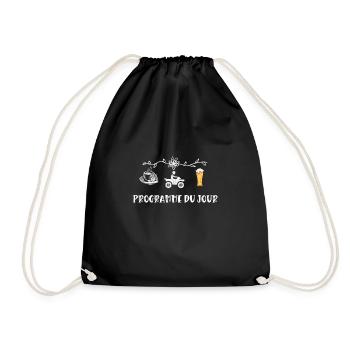 PROGRAMME DU JOUR - Sac de sport léger - noir - Devant