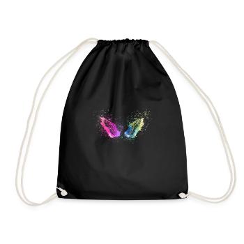 ailes de pêche,ailes,aquarelle,coloré,ailes d’ange - Sac de sport léger - noir - Devant