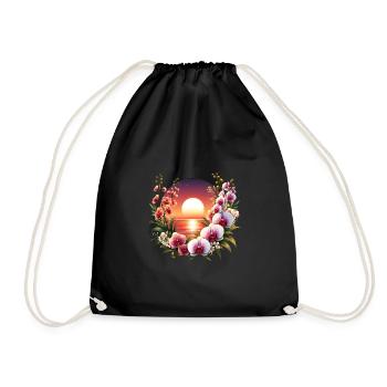 Coucher de soleil sur les orchidées - Sac de sport léger - noir - Devant