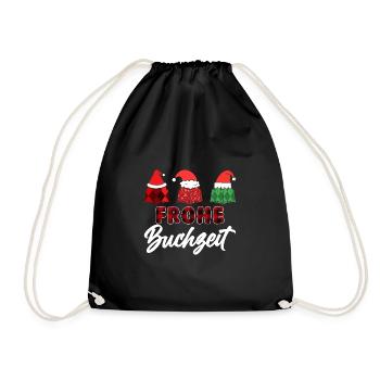 Père Noël Noël Livres de lecture - Sac de sport léger - noir - Devant