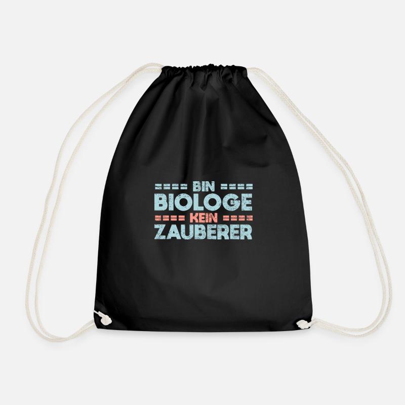 Bin Biologe, Kein Zauberer - Turnbeutel - Schwarz