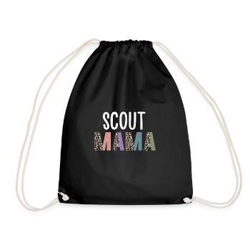 Mama Scouter Scouting Women Gift Funny Scout Mom - Turnbeutel - Schwarz - Vorne