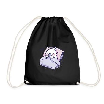 Cacatoès endormi Graphique de dessin animé mignon - Sac de sport léger - noir - Devant