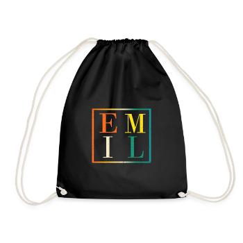 Emil - Drawstring Bag - black - Front