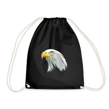 Adler - Turnbeutel - Schwarz - Vorne