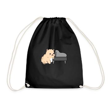 Cobaye joue du piano - Sac de sport léger - noir - Devant