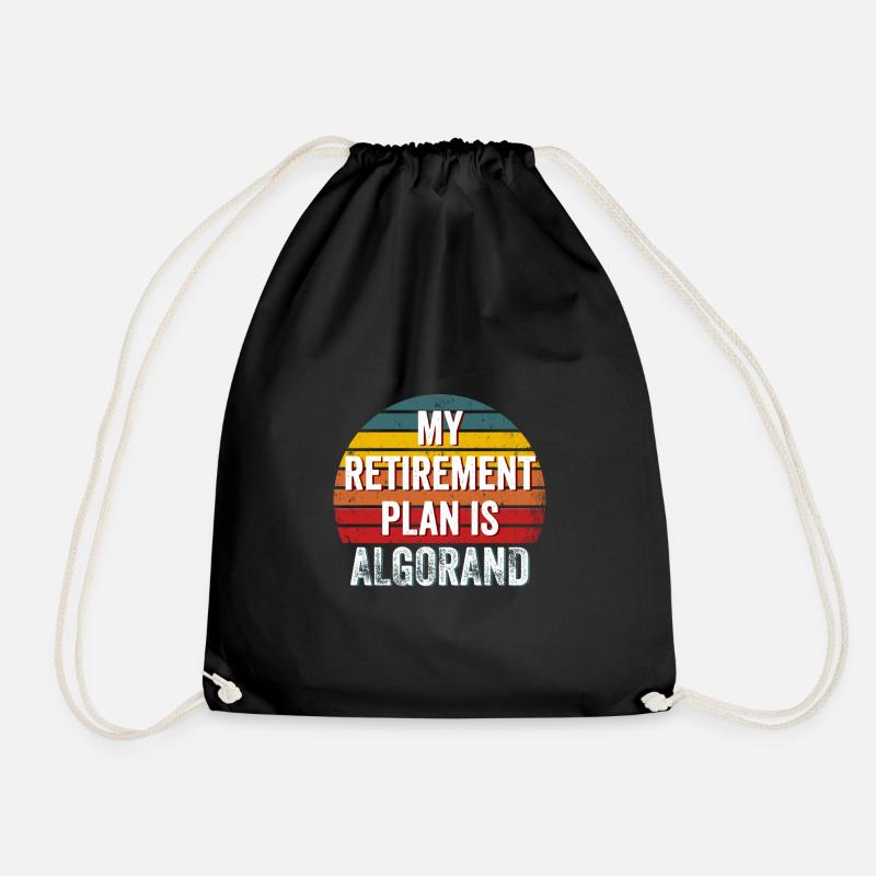 Mein Ruhestandsplan ist Algorand - Algorand Crypto - Turnbeutel - Schwarz